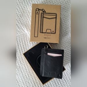 Andar Black Leather Denner Wallet